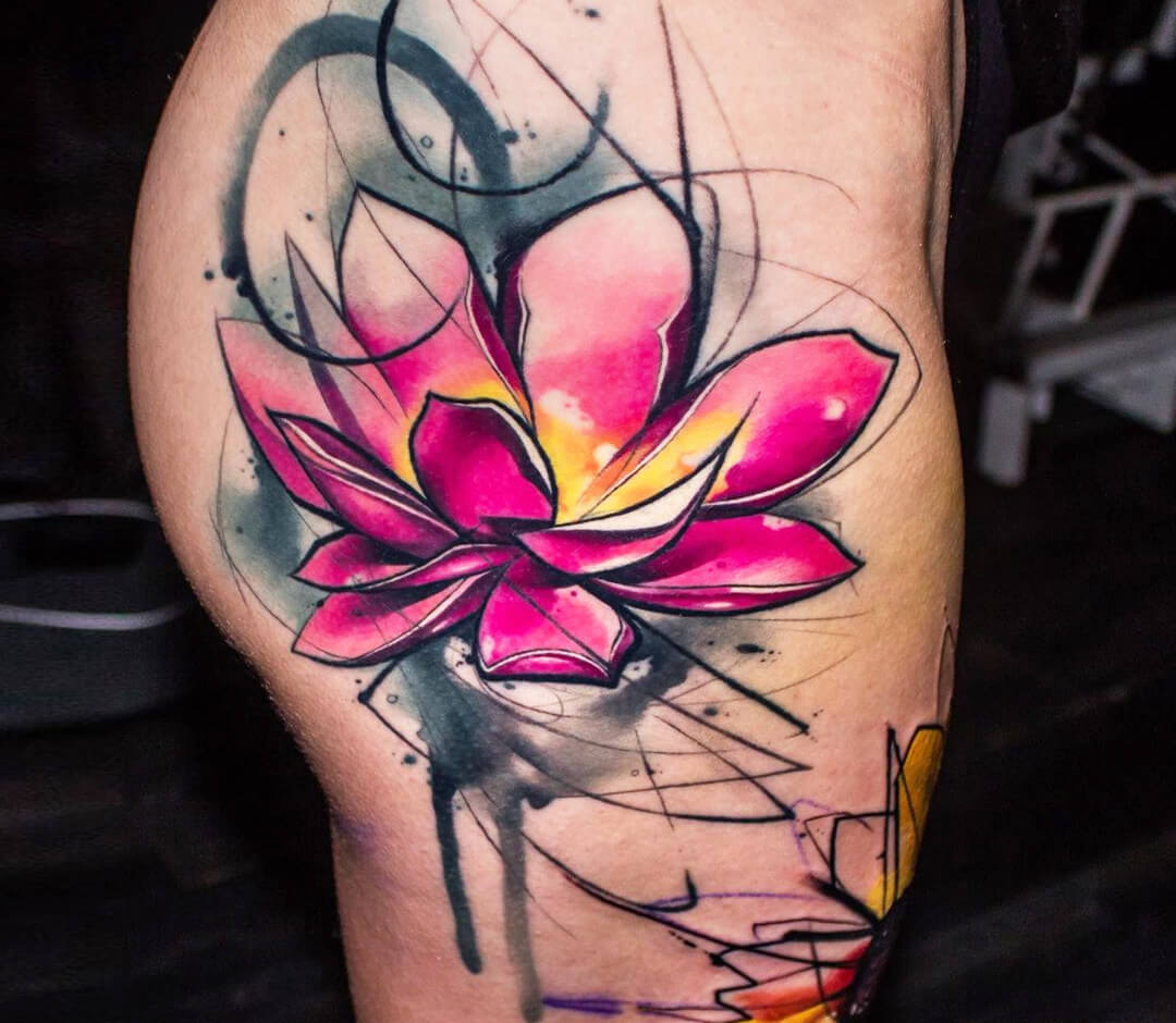 Lotus flower tattoo by Uncl Paul Knows | Photo 29058