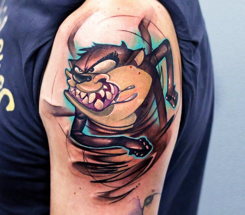 Tasmanian Devil tattoo by Uncl Paul Knows | Photo 20846