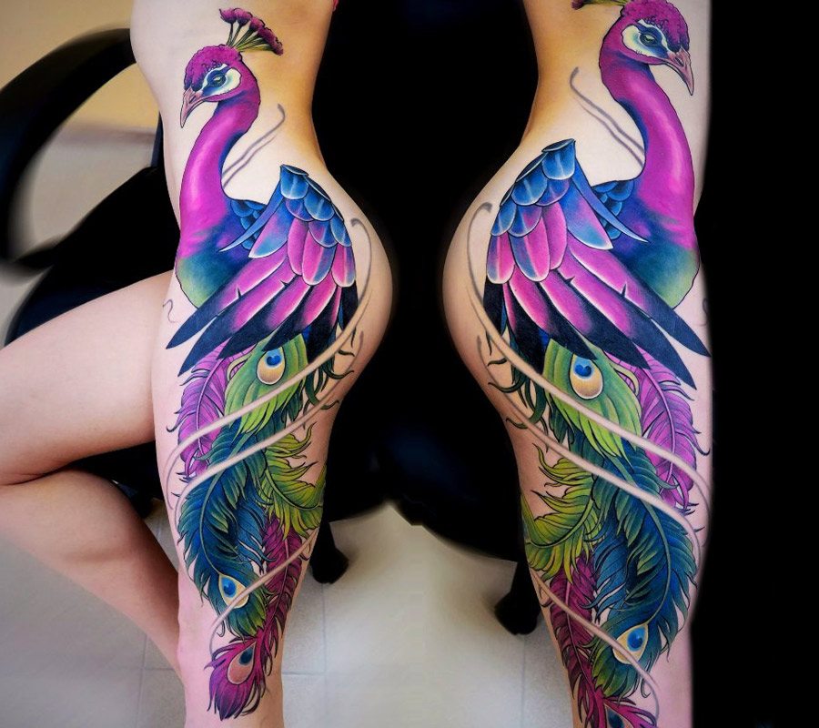 55+ Vibrant Peacock Tattoo Designs | Art and Design