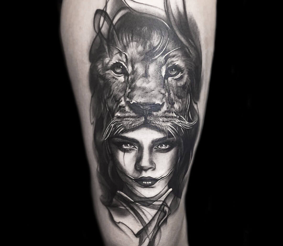 Wild girl tattoo by Victor Del Fueyo | Photo 27345