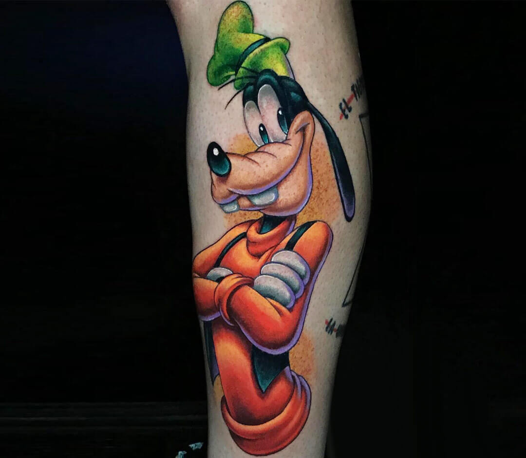 Disney Goofy Tattoo done @Todd KrpticInk | Disney tattoos, Mickey tattoo,  Tattoo for my son