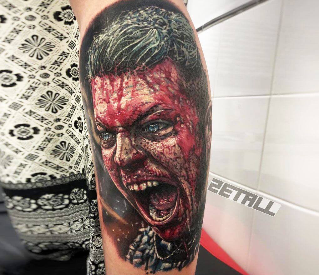 Tattoo uploaded by Zsolt Gömöri  Ivar the boneless 1 year healed tattoo  ivar Vikings realistic hyperrealistic colortattoo realismtattoo  realism portrait  Tattoodo