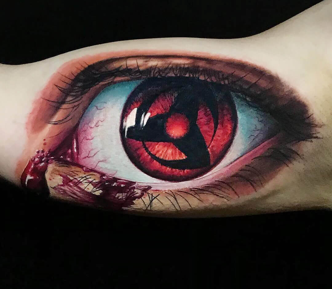 My Crow & Sharingan tattoo from Naruto! Done by Steve Hart from Inkcognito,  Cardiff, Wales : r/tattoos
