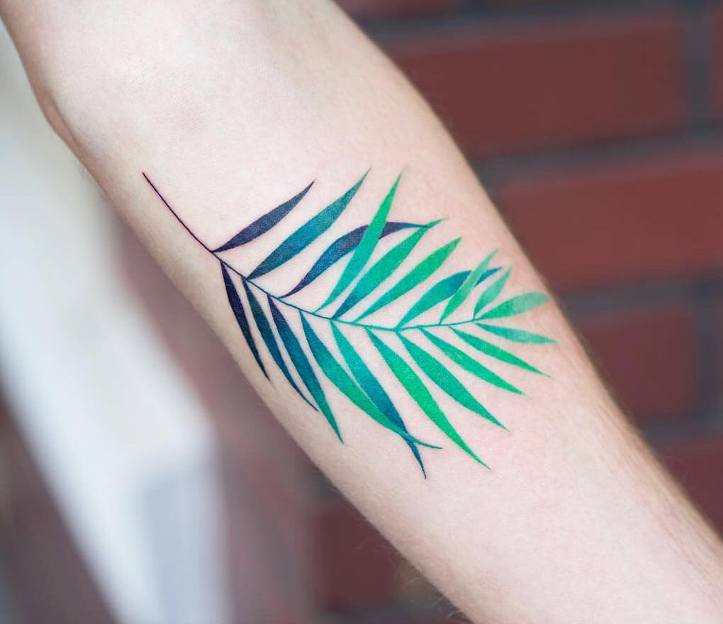 Fern leaf tattoo by Zihee Tattoo | Post 26435