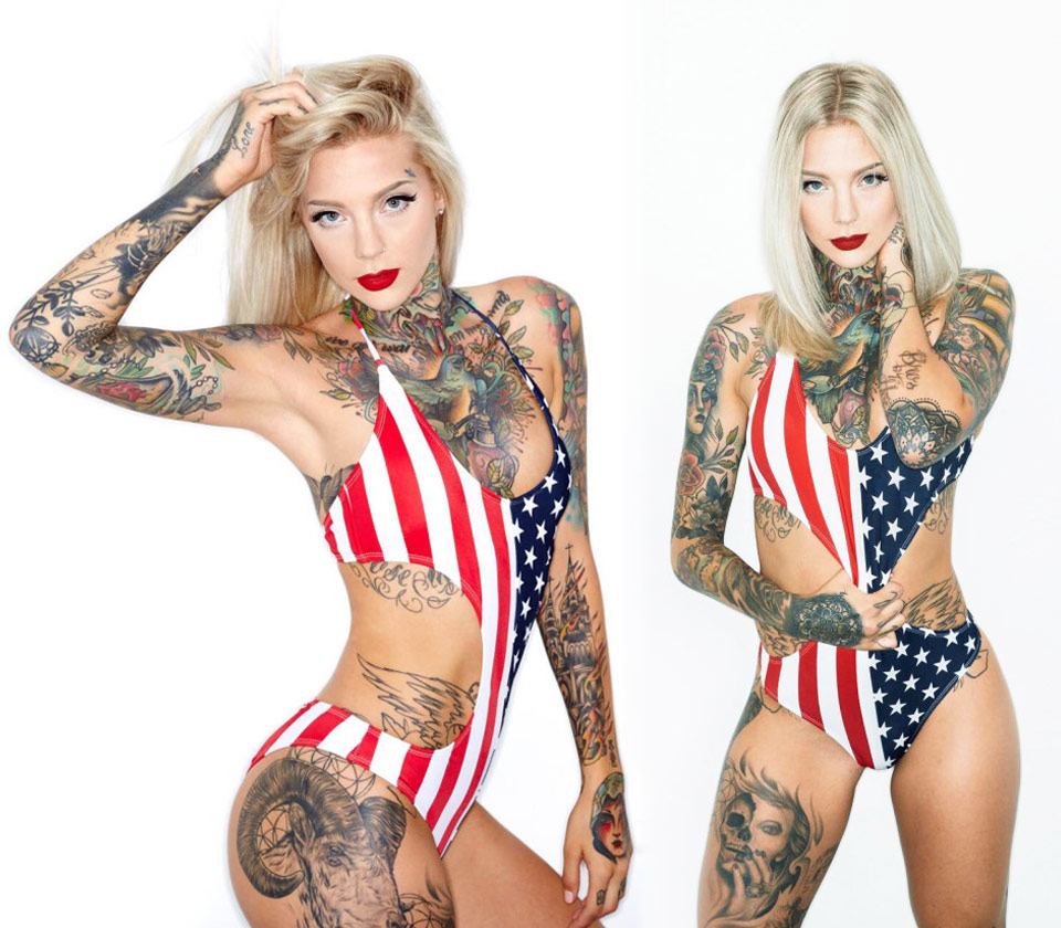 Tattoo model Madison Skye. 