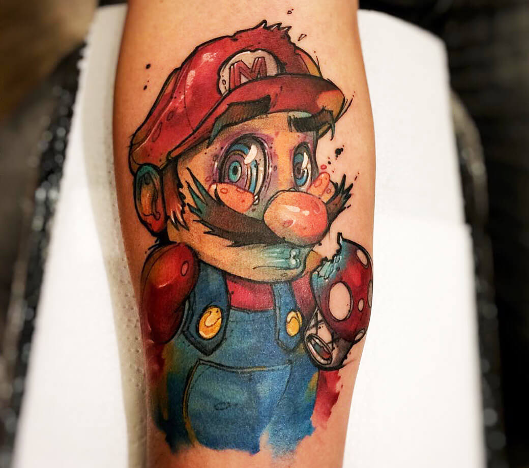 Super Mario Bros tattoo by Felipe Rodrigues Photo 13042