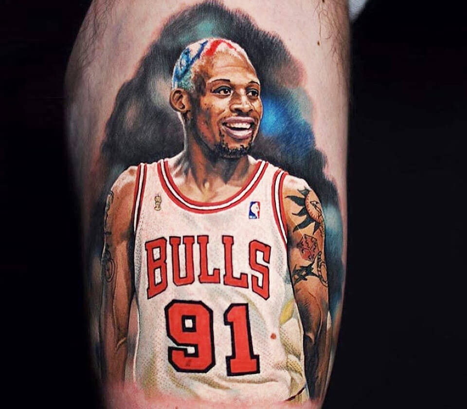Dennis Rodman tattoo by Steve Butcher | Photo 13006